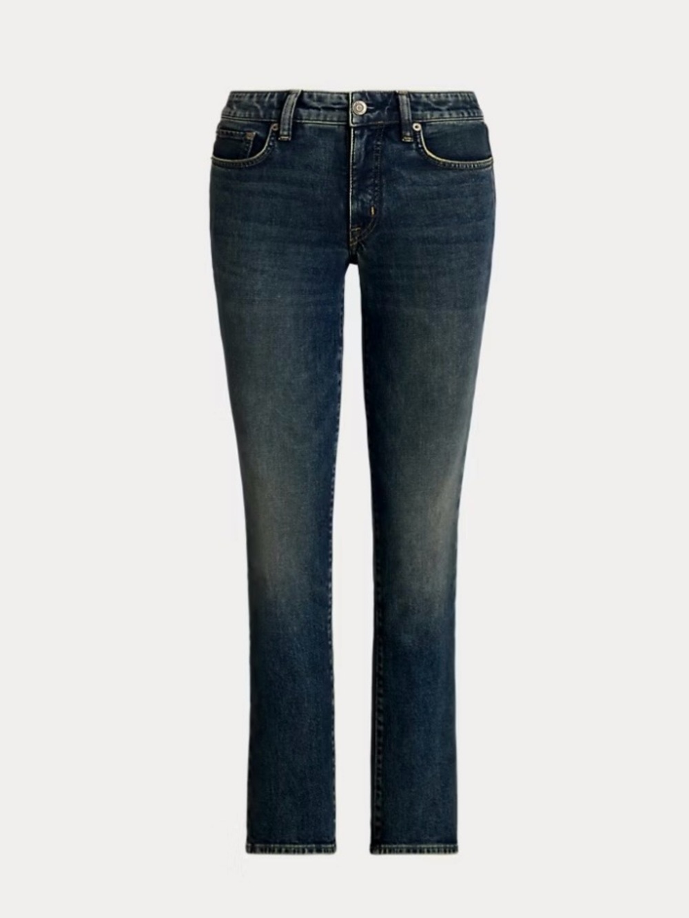 NEW Ralph Lauren Mid-Rise Straight Ankle Jean in Haze Wash